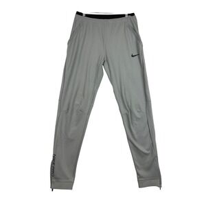 Nike Pro Fleece Dri-Fit Training Pants Joggers Mens M Gray Drawstring Pockets